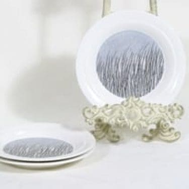 Arabia Merituuli lautaset, 3 kpl, suunnittelija Heljä Liukko-Sundström, pieni, serikuva