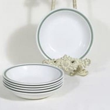 Arabia Taverna lautaset, syvä, 6 kpl, suunnittelija , syvä, raitakoriste