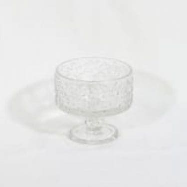 Riihimäen lasi Jesper annosmalja, kirkas, suunnittelija Erkkitapio Siiroinen,