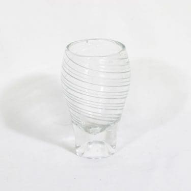Iittala Löytö no 5 maljakko, kirkas, suunnittelija Tapio Wirkkala,