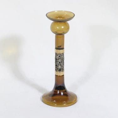 Turun Hopea Studio Sarpaneva kynttilänjalka, ruskea, suunnittelija Pentti Sarpaneva, pronssivanne