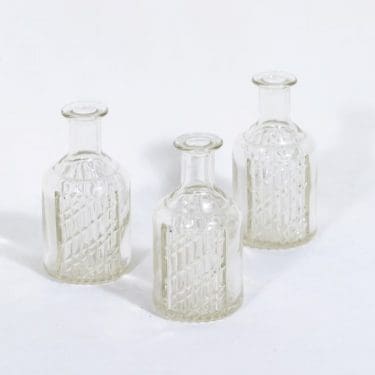 Riihimäen lasi Flindari koristepullot, 12 cl, 3 kpl, suunnittelija Nanny Still, 12 cl, pieni