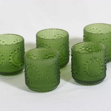 Riihimäen lasi Grapponia lasit, 18 cl, 5 kpl, suunnittelija Nanny Still, 18 cl, mattapinta