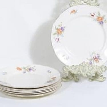 Arabia Kesäkukka lautaset, matala, 7 kpl, suunnittelija , matala, siirtokuva