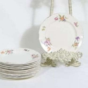 Arabia Kesäkukka lautaset, pieni, 13 kpl, suunnittelija , pieni, siirtokuva