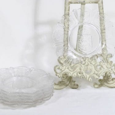 Iittala Suomi-lautanen lautaset, kirkas, 6 kpl, suunnittelija Alfred Gustafsson, pieni, vaakuna-aihe