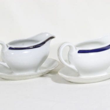 Arabia R kastikekaatimet, raitakoriste, 2 kpl, suunnittelija , raitakoriste