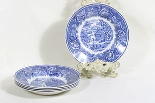 Arabia Maisema soup plates, 5 pcs, copper ornament