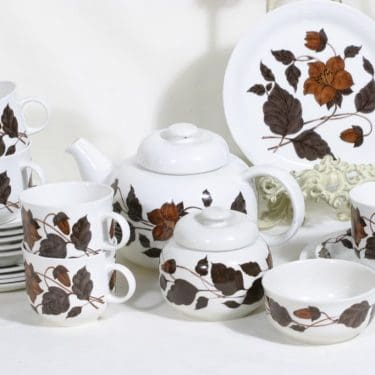 Arabia Tea for two teeastiasto 5:lle, suunnittelija Gunvor Olin-Grönqvist,