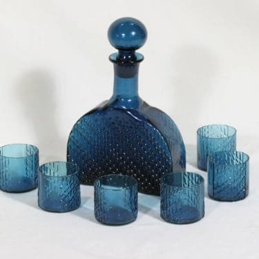 Riihimäen lasi 1709 karahvi ja lasit, 50 cl, 6 kpl, suunnittelija Nanny Still, 50 cl