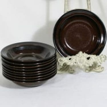 Arabia Soraya lautaset, syvä, 10 kpl, suunnittelija Gunvor Olin-Grönqvist, syvä