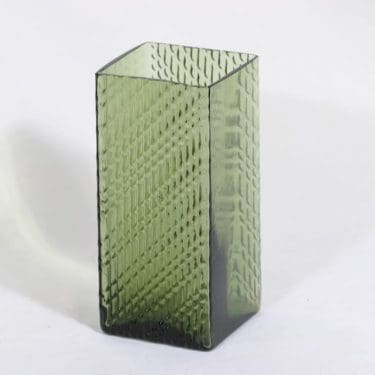 Riihimäen lasi Flindari maljakko, vihreä, suunnittelija Nanny Still,