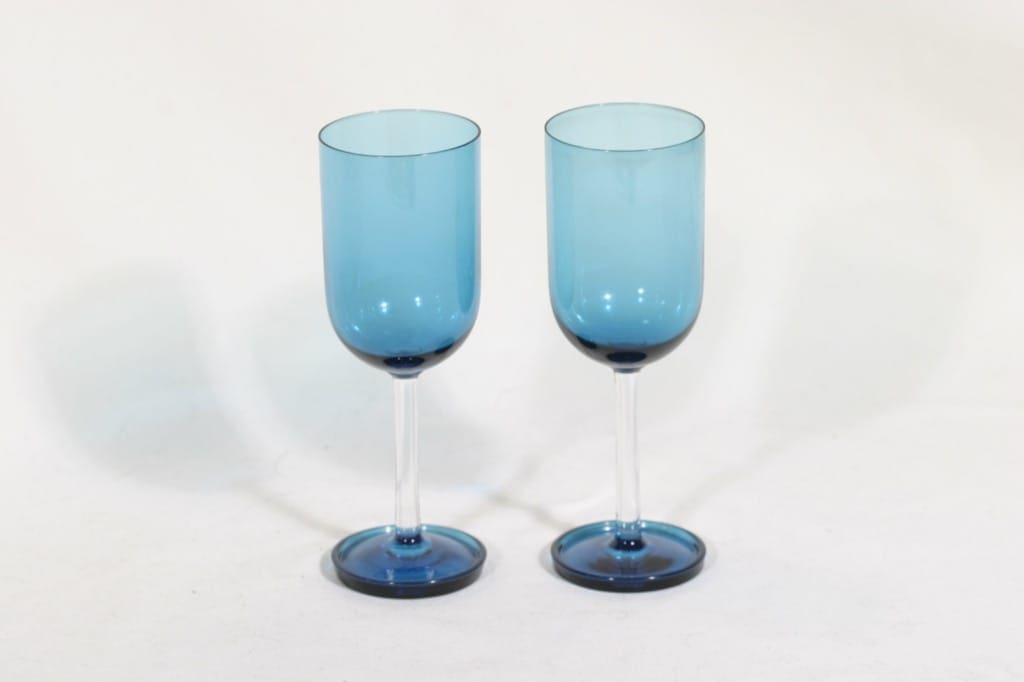 Riihimäen lasi Harlekiini mehulasit, 15 cl, 2 kpl, suunnittelija Nanny Still, 15 cl, jalallinen