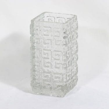 Riihimäen lasi Taalari maljakko, kirkas, suunnittelija Tamara Aladin,