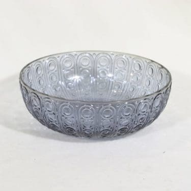 Riihimäen lasi Riikinkukko kulho, neodymi, suunnittelija Nanny Still,