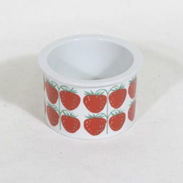 Arabia Pomona purnukka, mansikka, suunnittelija Raija Uosikkinen, mansikka, pieni, retro