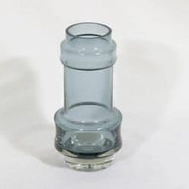 Riihimäen lasi 1471 maljakko, siniharmaa, suunnittelija Tamara Aladin,