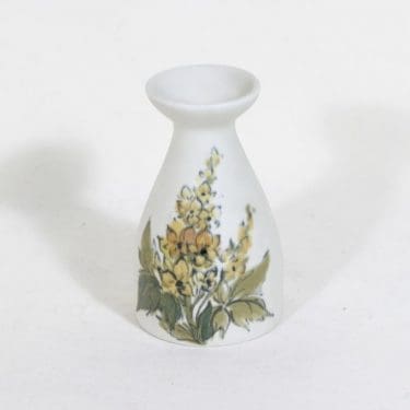 Arabia Kukka maljakko, käsinmaalattu, suunnittelija Hilkka-Liisa Ahola, käsinmaalattu, pieni, signeerattu