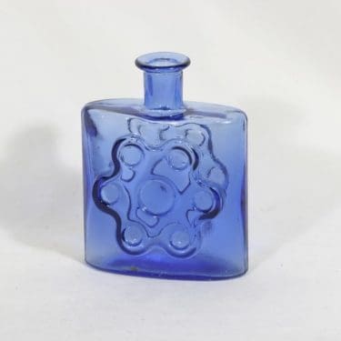 Riihimäen lasi Paukkurauta koristepullo, sininen, suunnittelija Erkkitapio Siiroinen,