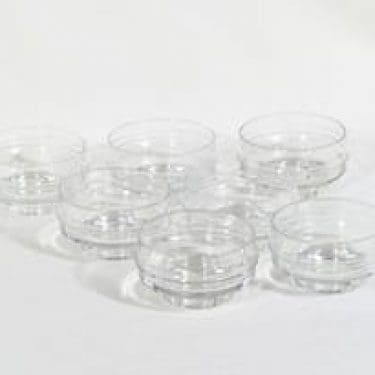 Iittala Pisaranrengas annosmaljat, 25 cl, 7 kpl, suunnittelija Timo Sarpaneva, 25 cl
