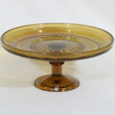 Riihimäen lasi Barokki vati, jalallinen, suunnittelija Erkkitapio Siiroinen, jalallinen