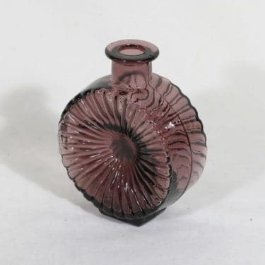 Riihimäen lasi Aurinkopullo koristepullo, punaharmaa, suunnittelija Helena Tynell, sävy XVI