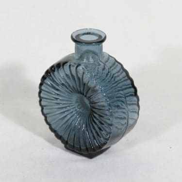 Riihimäen lasi Aurinkopullo koristepullo, siniharmaa, suunnittelija Helena Tynell, sävy X