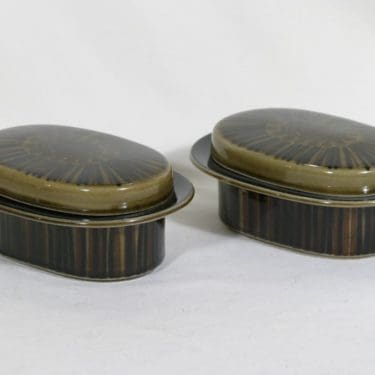 Arabia Kosmos rasiat, käsinmaalattu, 2 kpl, suunnittelija Gunvor Olin-Grönqvist, käsinmaalattu