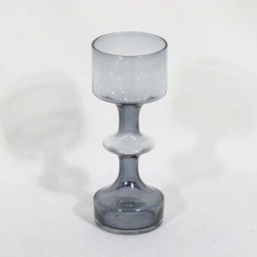 Nuutajärvi Pikari maljakko, siniharmaa, suunnittelija Kaj Franck,