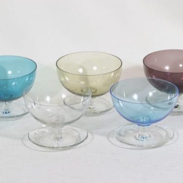 Nuutajärvi Jäätelömalja annosmaljat, 25 cl, 5 kpl, suunnittelija Saara Hopea, 25 cl