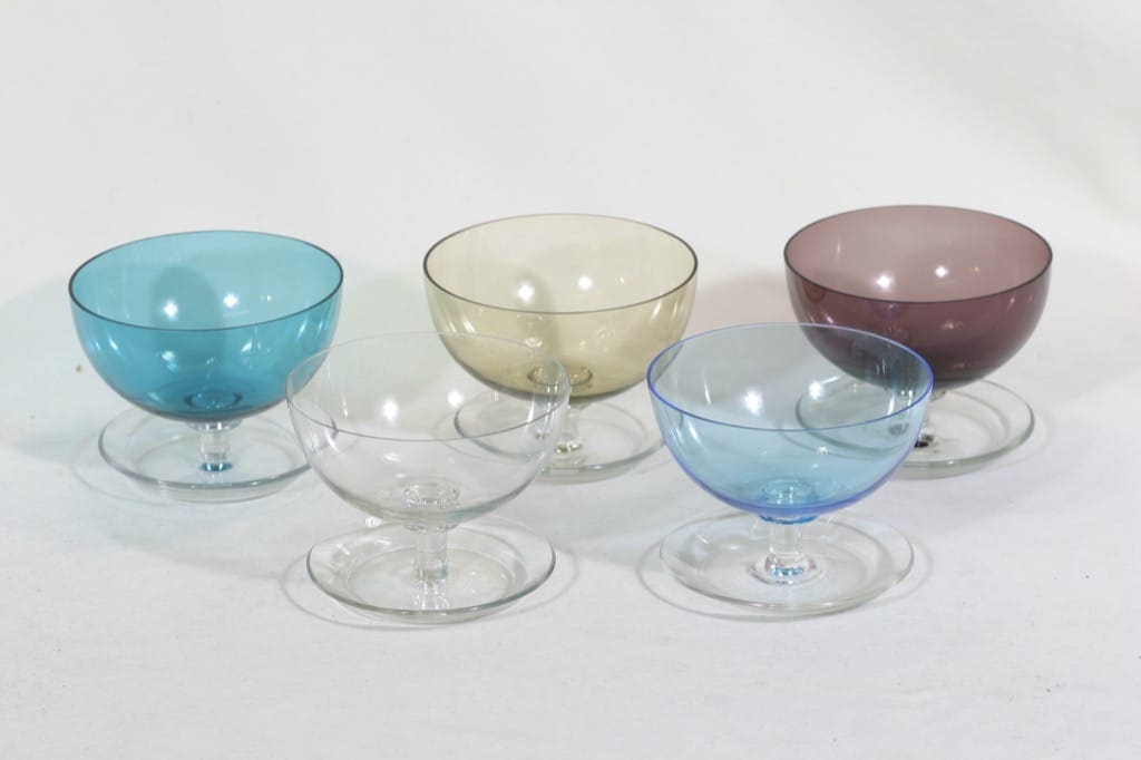 Nuutajärvi Jäätelömalja annosmaljat, 25 cl, 5 kpl, suunnittelija Saara Hopea, 25 cl