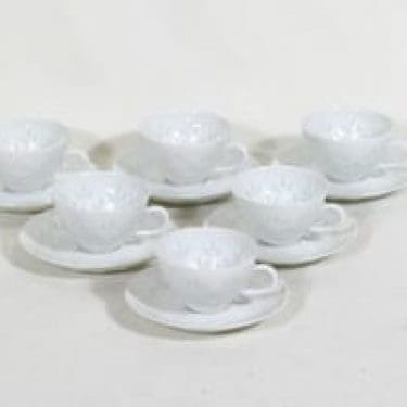 Arabia riisiposliini mokkakupit, 8 cl, 6 kpl, suunnittelija , 8 cl