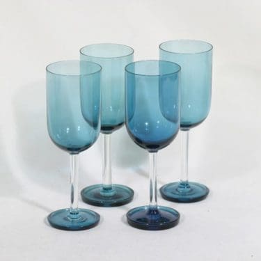 Riihimäen lasi Harlekiini mehulasit, 15 cl, 4 kpl, suunnittelija Nanny Still, 15 cl, jalallinen