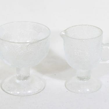 Nuutajärvi Miranda sokerikko ja kermakko, kirkas, suunnittelija Heikki Orvola,