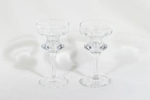 Iittala Fiesta candlesticks, clear, 2 pcs, designer Timo Sarpaneva, small