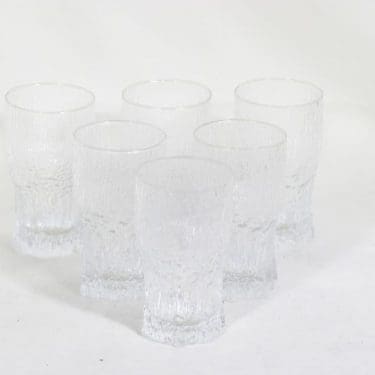 Iittala Aslak lasit, 40 cl, 6 kpl, suunnittelija Tapio Wirkkala, 40 cl