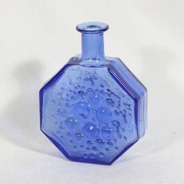 Riihimäen lasi Stella Polaris koristepullo, sininen, suunnittelija Nanny Still,