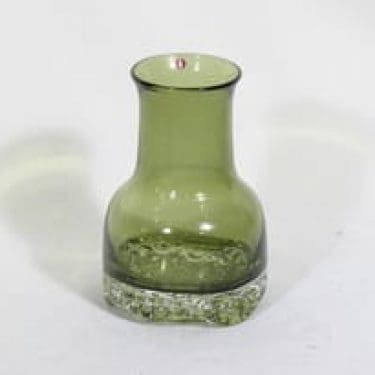 Iittala Eeva maljakko, vihreä, suunnittelija Tapio Wirkkala,