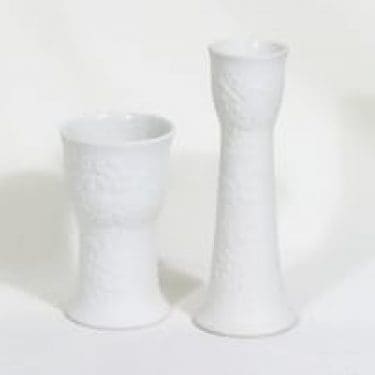 Arabia Suvi maljakot, valkoinen, 2 kpl, suunnittelija Gunvor Olin-Grönqvist,