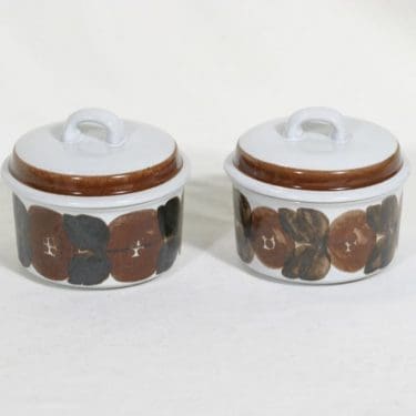 Arabia Rosmarin sokerikot, käsinmaalattu, 2 kpl, suunnittelija Raija Uosikkinen, käsinmaalattu, signeerattu