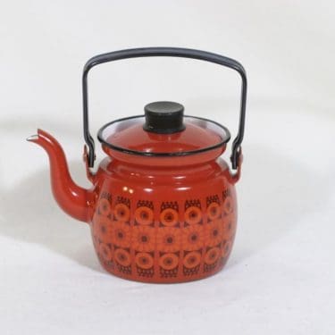 Finel Kehrä kahvipannu, punainen, suunnittelija Esteri Tomula, pieni