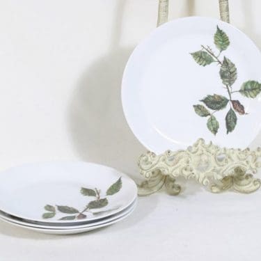 Arabia Ruusu leivoslautaset, 4 kpl, suunnittelija Anneli Qveflander, siirtokuva