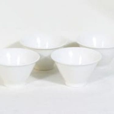 Arabia Harlekin annosmaljat, valkoinen, 4 kpl, suunnittelija ,