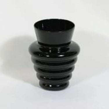 Nuutajärvi Marlene maljakko, musta, suunnittelija Kerttu Nurminen, pieni