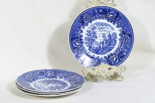 Arabia Maisema dinner plates, 4 pcs, copper ornament