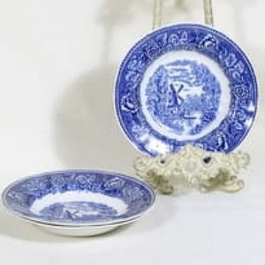 Arabia Maisema lautaset, syvä, 3 kpl, suunnittelija , syvä, pieni, kuparipainokoriste