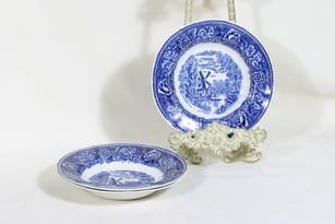 Arabia Maisema soup plates, 3 pcs, copper ornament