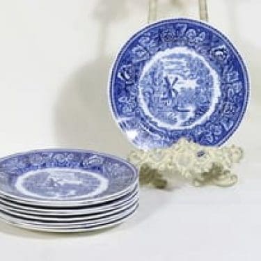 Arabia Maisema lautaset, matala, 7 kpl, suunnittelija , matala, pieni, kuparipainokoriste