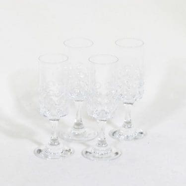 Riihimäen lasi Grappo väkeväviinilasit, 6 cl, 4 kpl, suunnittelija Nanny Still, 6 cl