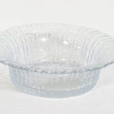 Riihimäen lasi Tupru kulho, kirkas, suunnittelija Nanny Still,